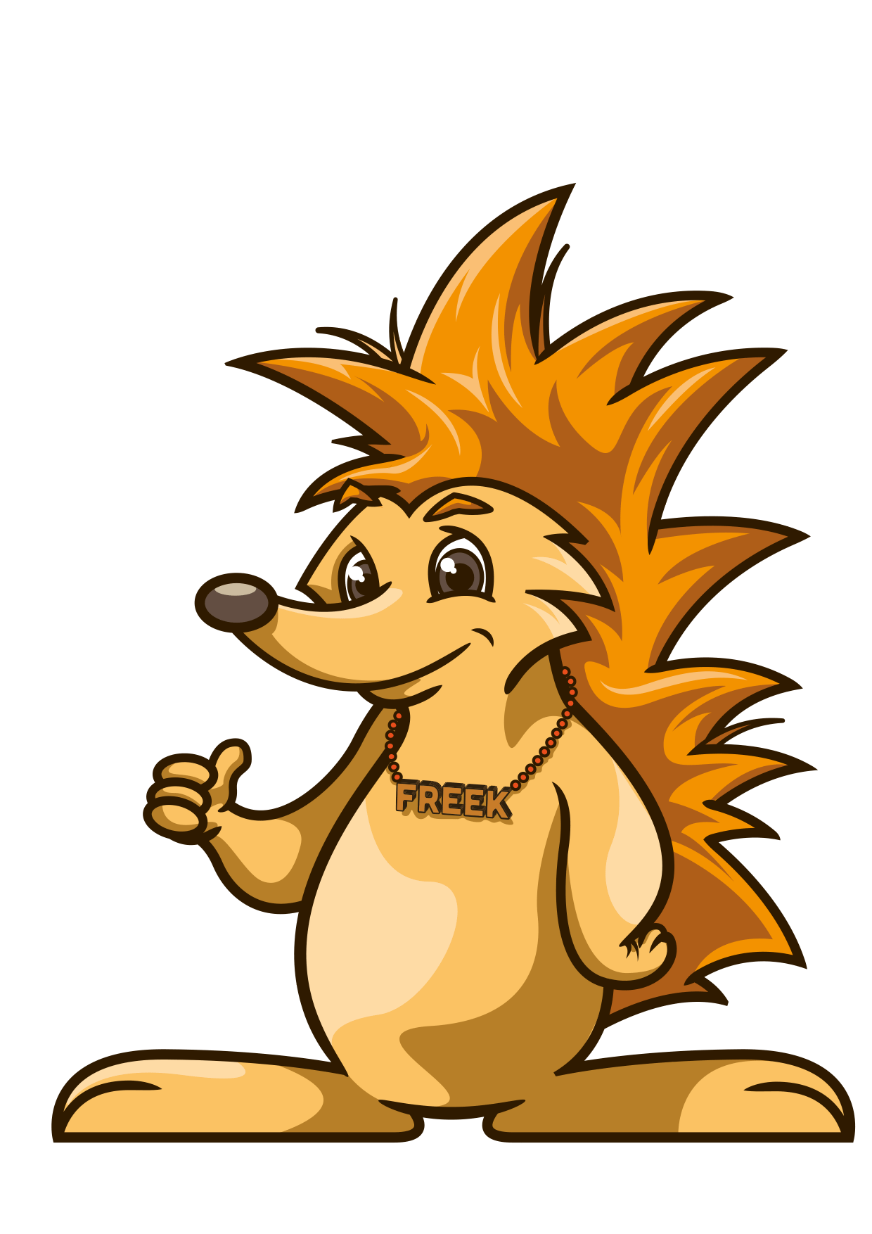 Mascotte freek de egel